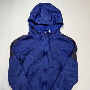 Adidas Boys Blue Zip-Up Hoodie